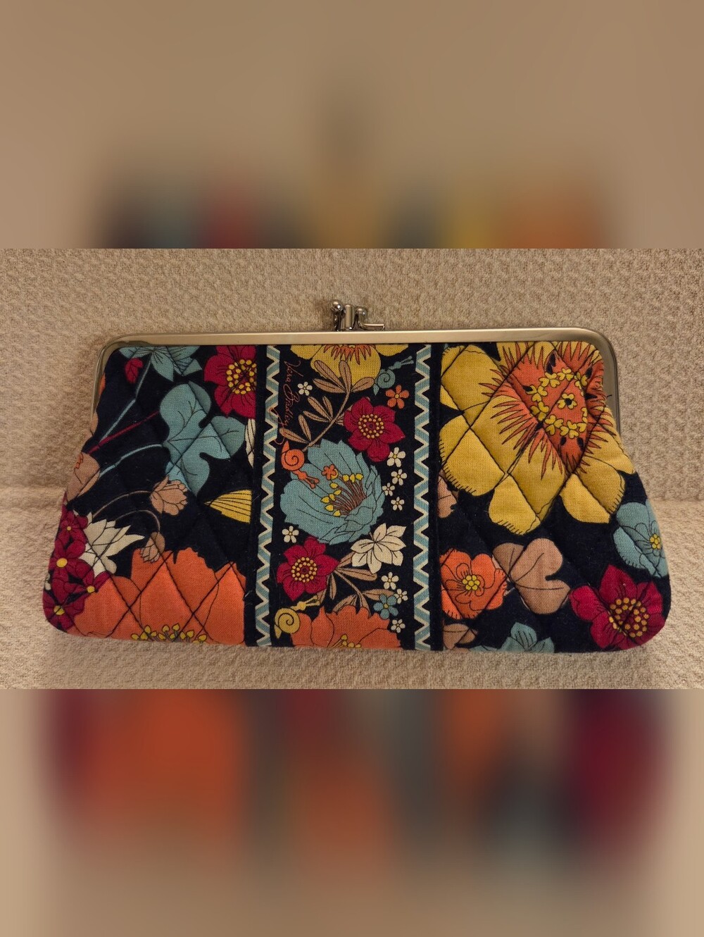 Vera Bradley Double Kisslock Happy Snails Wallet